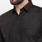 Jainish Black Men's Cotton Half Sleeves Solid Formal Shirts ( SF 754Black ) | Swadesiicart