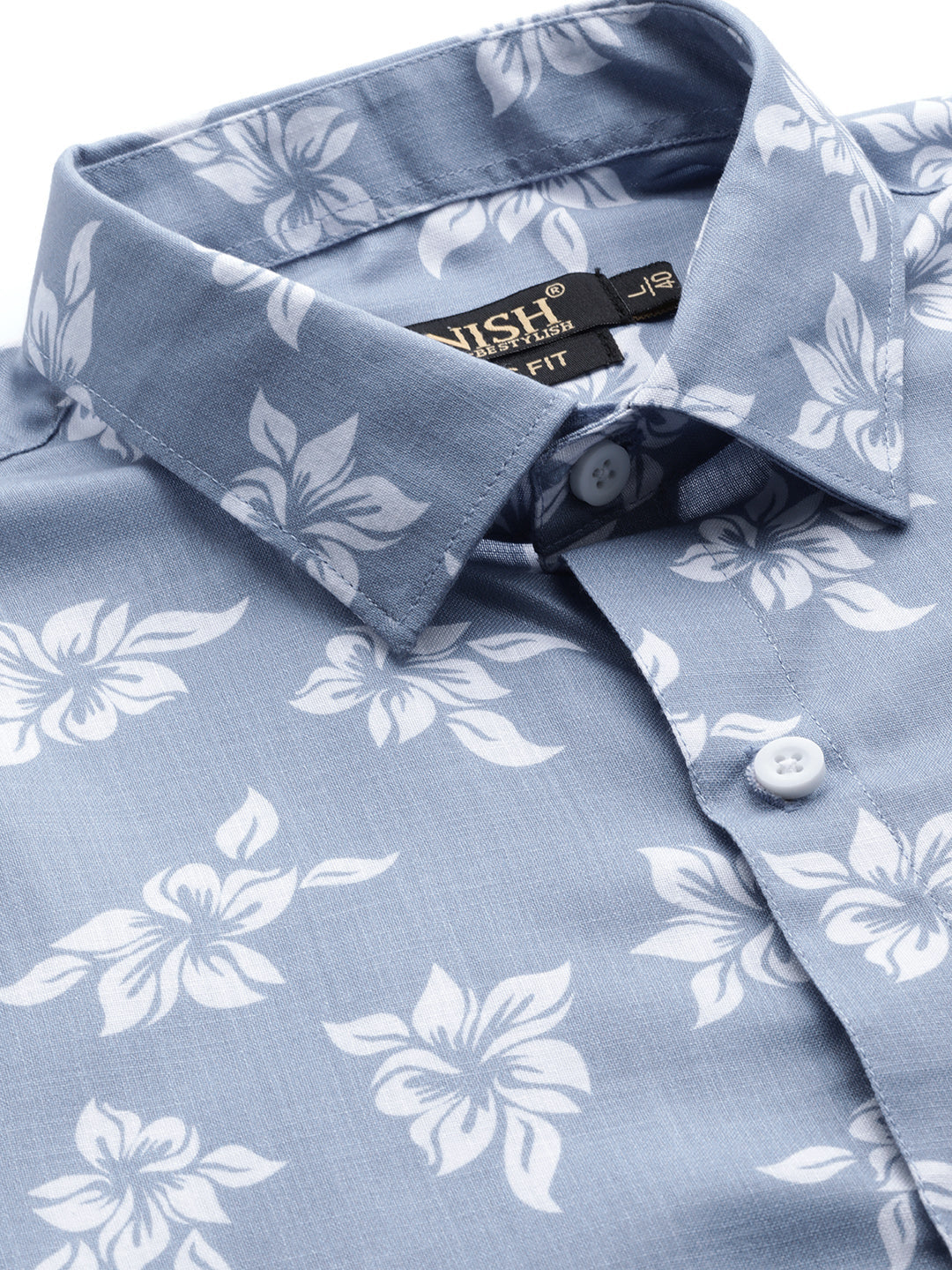 Jainish Blue Men's Cotton Printed Formal Shirt's ( SF 755Sky ) | Swadesiicart