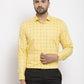 Jainish Yellow Men's Cotton Printed Formal Shirt's ( SF 766Yellow ) | Swadesiicart