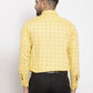 Jainish Yellow Men's Cotton Printed Formal Shirt's ( SF 766Yellow ) | Swadesiicart