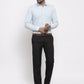 Jainish Blue Men's Cotton Striped Formal Shirt's ( SF 770Sky ) | Swadesiicart