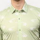 Jainish Green Men's Printed Lycra Half Sleevess Formal Shirts ( SF 778Pista ) | Swadesiicart