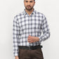 Jainish White Men's Checked Formal Shirts ( SF 779White ) | Swadesiicart