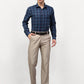 Jainish Blue Men's Checked Formal Shirts ( SF 781Sky-Blue ) | Swadesiicart