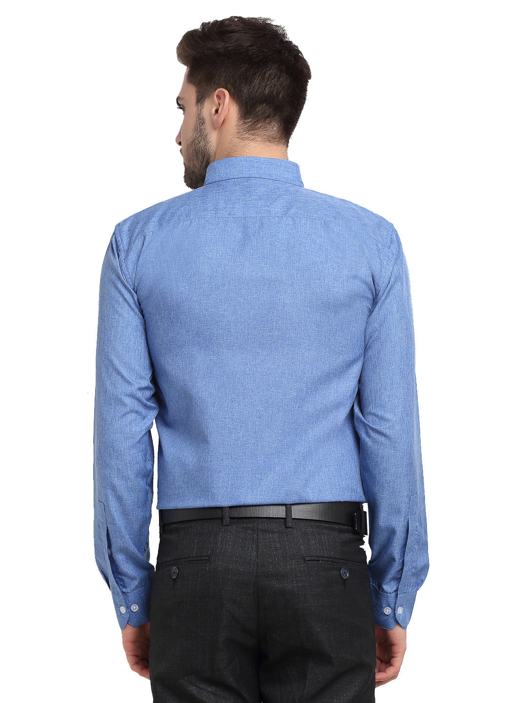 Jainish Blue Men's Button Down Collar Cotton Formal Shirt ( SF 785Light-Blue ) | Swadesiicart