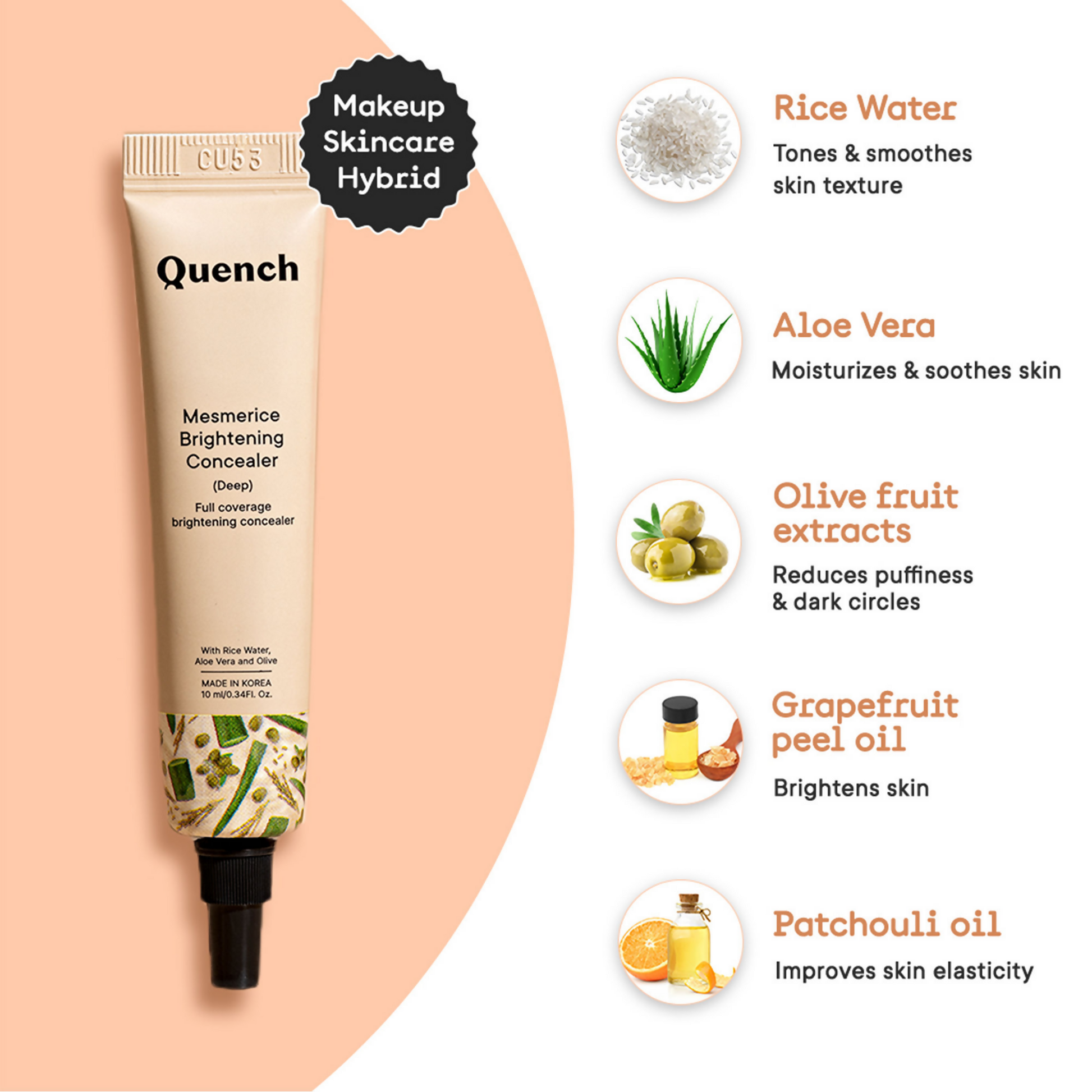 Quench Mesmerice Brightening Concealer - Deep | Swadesiicart