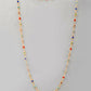 VOJ Women Gold-Polished Square Shaped Multi Color Chain | Swadesiicart
