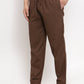 Jainish Men's Brown Solid Cotton Track Pants ( JOG 011Coffee ) - Swadesiicart
