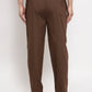 Jainish Men's Brown Solid Cotton Track Pants ( JOG 011Coffee ) - Swadesiicart