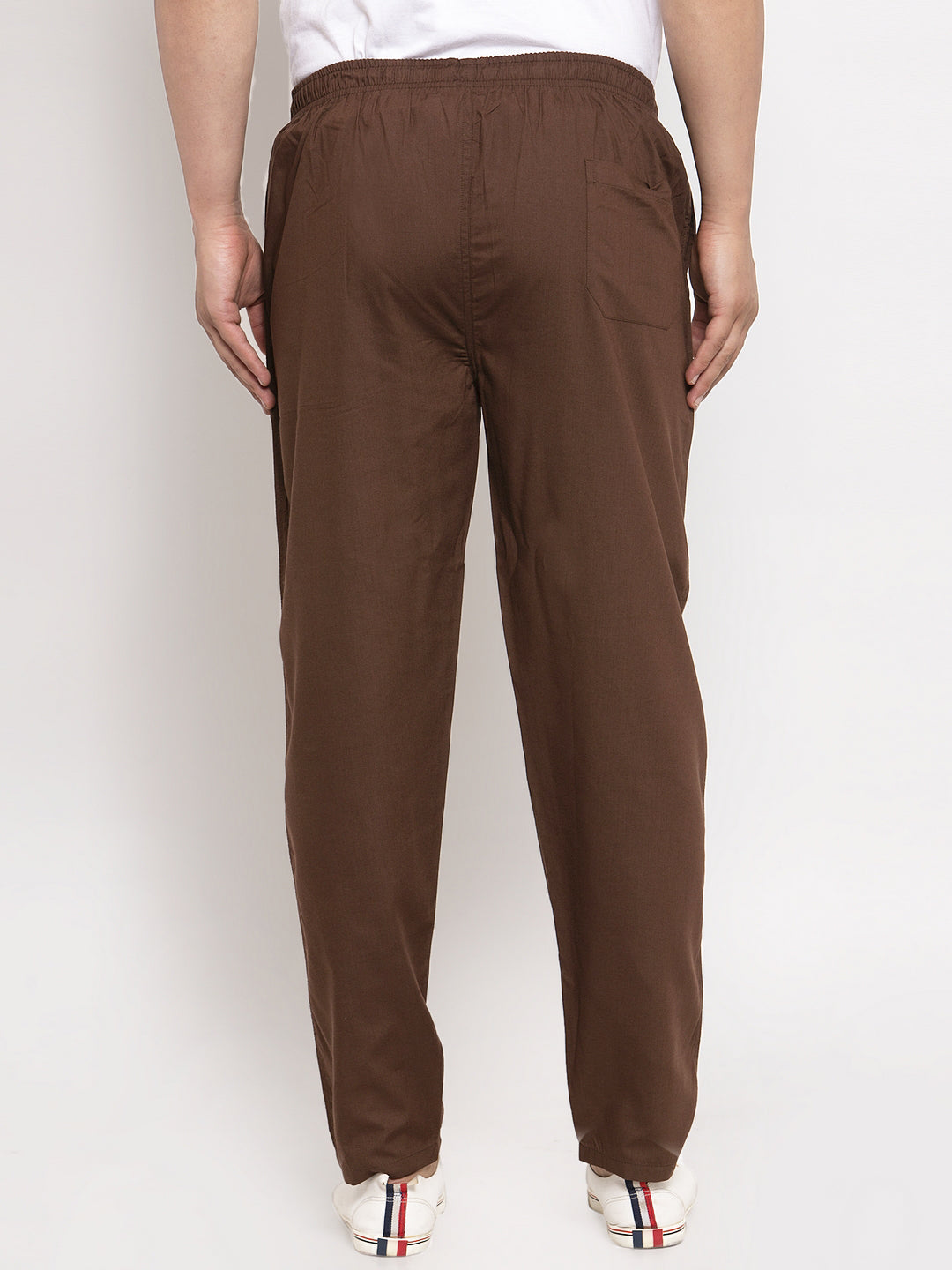 Jainish Men's Brown Solid Cotton Track Pants ( JOG 011Coffee ) - Swadesiicart