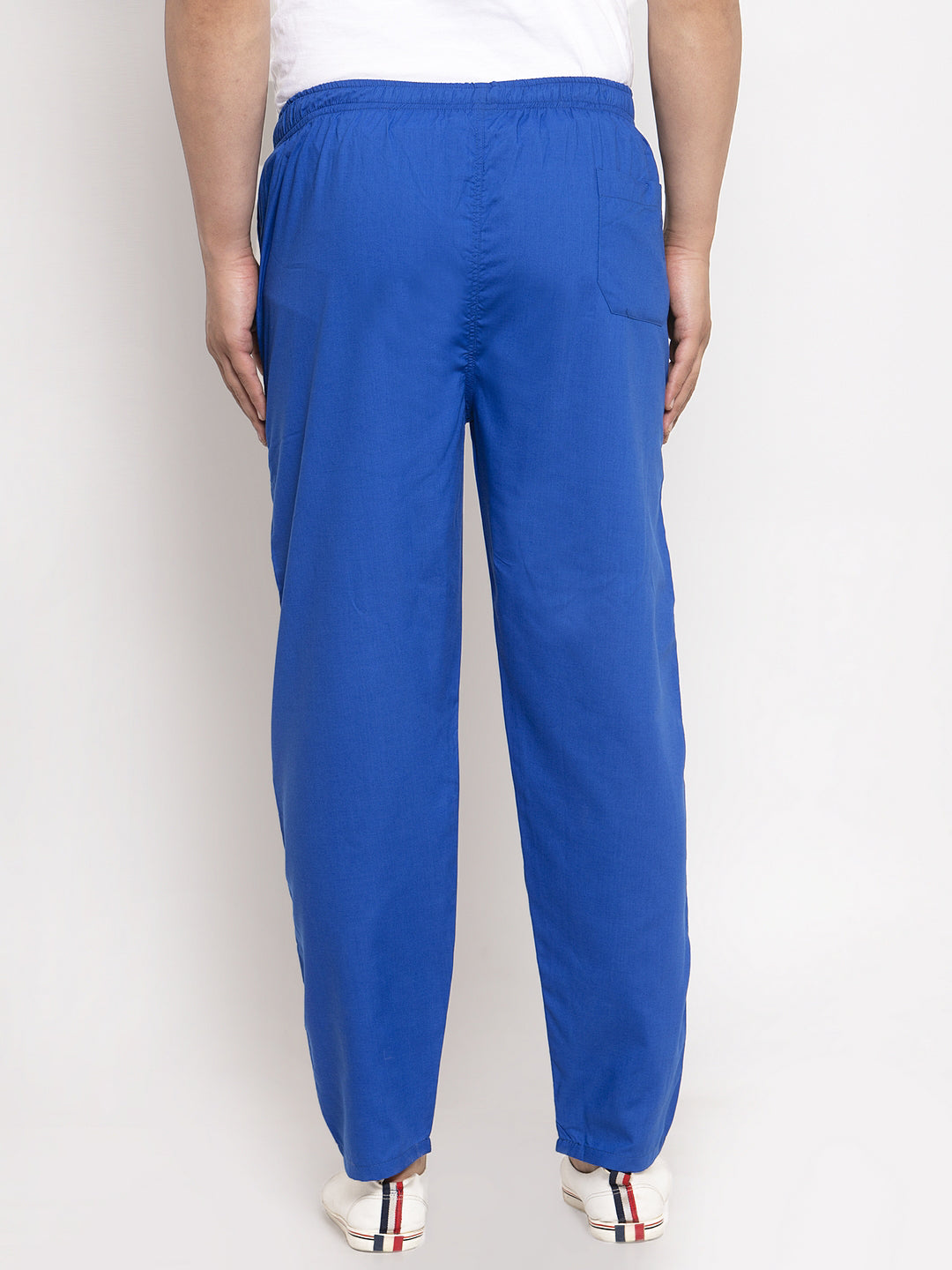 Jainish Men's Blue Solid Cotton Track Pants ( JOG 011Royal-Blue ) - Swadesiicart