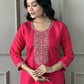 Rani Viscose chanderi Stitched Suit With Dupatta - Tanisha | Swadesiicart