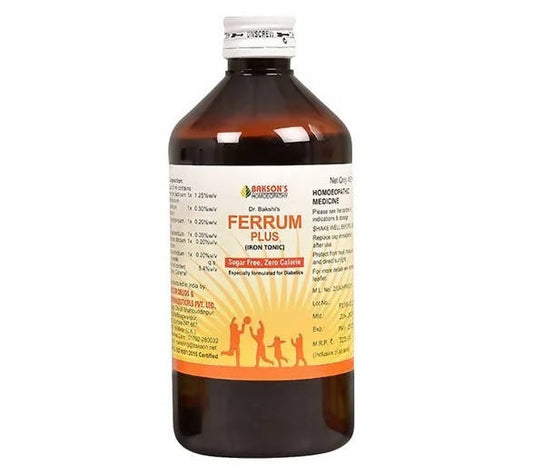 Bakson's Homeopathy Ferrum Plus- Sugar Free | Swadesiicart
