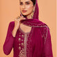 Myra Magenta Heavy Embroidered Sharara Suit | Swadesiicart