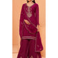Myra Magenta Heavy Embroidered Sharara Suit | Swadesiicart