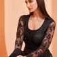Myra Black Butterfly Net Embroidery Anarkali | Swadesiicart