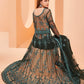 Myra Dark Green Butterfly Net Embroidery Anarkali | Swadesiicart