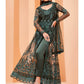 Myra Dark Green Butterfly Net Embroidery Anarkali | Swadesiicart