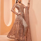 Myra Brown Butterfly Net Embroidery Anarkali | Swadesiicart