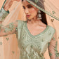 Myra Pista Green Butterfly Net Embroidery Anarkali | Swadesiicart