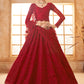 Vegaa Fashion Red Net Thread Work Wedding Lehenga - Swadesiicart