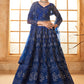 Vegaa Fashion Blue Net Thread Work Wedding Lehenga - Swadesiicart