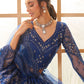 Vegaa Fashion Blue Net Thread Work Wedding Lehenga - Swadesiicart