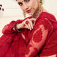 Vegaa Fashion Red Net Embroidered Stonework Wedding Lehenga - Swadesiicart