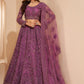 Vegaa Fashion Onion Pink Net Embroidery Designer Lehenga Choli - Swadesiicart