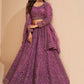 Vegaa Fashion Onion Pink Net Embroidery Designer Lehenga Choli - Swadesiicart