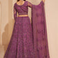 Vegaa Fashion Onion Pink Net Embroidery Designer Lehenga Choli - Swadesiicart