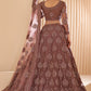 Vegaa Fashion Brown Net Embroidery Designer Lehenga Choli - Swadesiicart