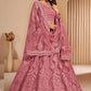 Vegaa Fashion Peach Net Embroidery Designer Lehenga Choli - Swadesiicart
