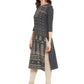 Ahalyaa Women Grey Printed Straight Kurta | Swadesiicart
