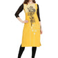 Ahalyaa Women Yellow Printed Straight Kurta | Swadesiicart