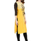 Ahalyaa Women Yellow Printed Straight Kurta | Swadesiicart