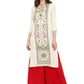 Ahalyaa Women Cream-Coloured Printed Straight Kurta | Swadesiicart