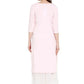 Ahalyaa Women Pink Printed Straight Kurta | Swadesiicart