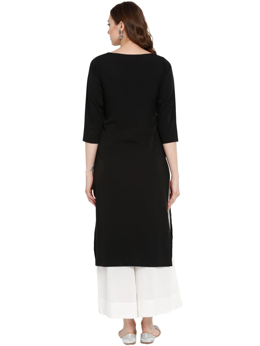 Ahalyaa Women Self Design Crepe Straight Beautiful Kurta | Swadesiicart