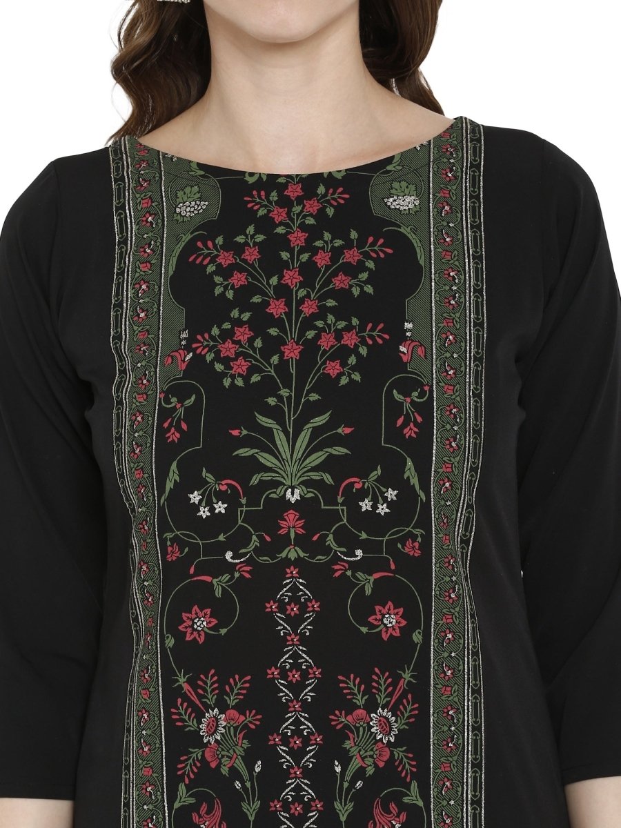 Ahalyaa Women Self Design Crepe Straight Beautiful Kurta | Swadesiicart