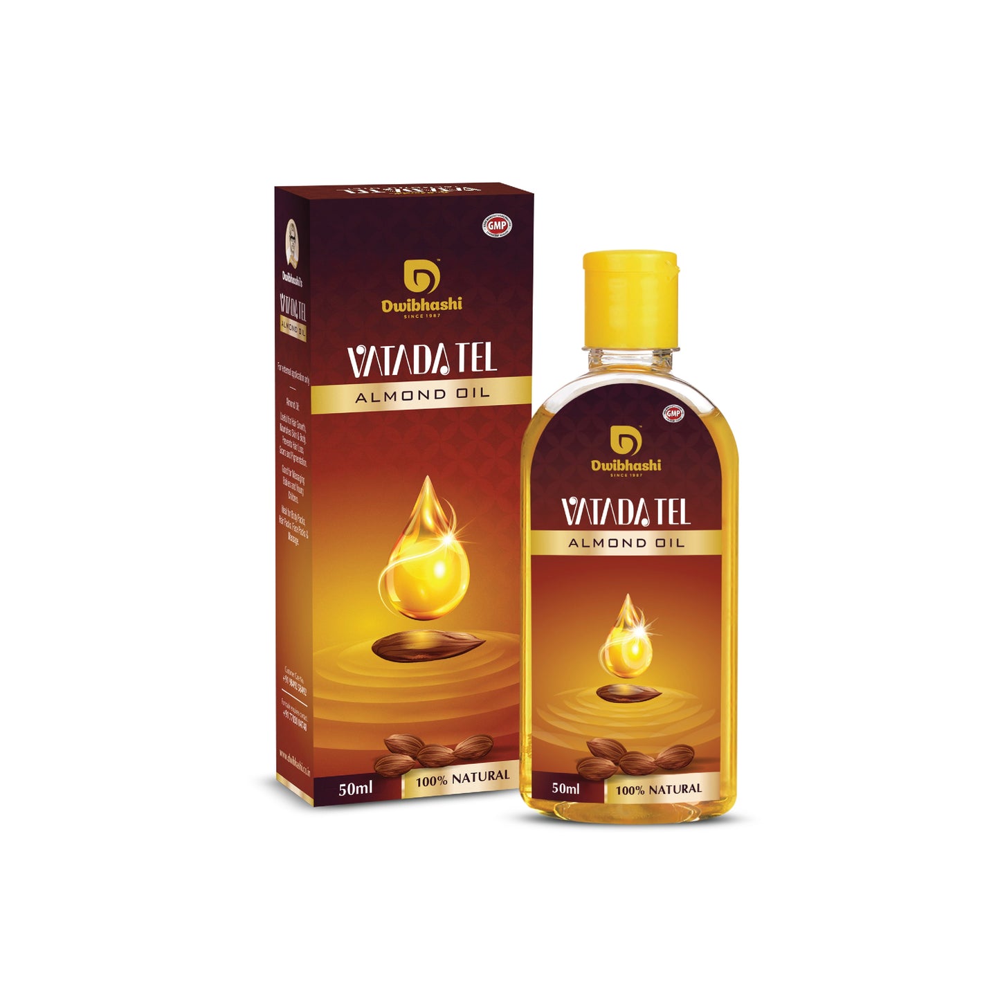 Dwibhashi Vatada Tel Almond Oil - Swadesiicart