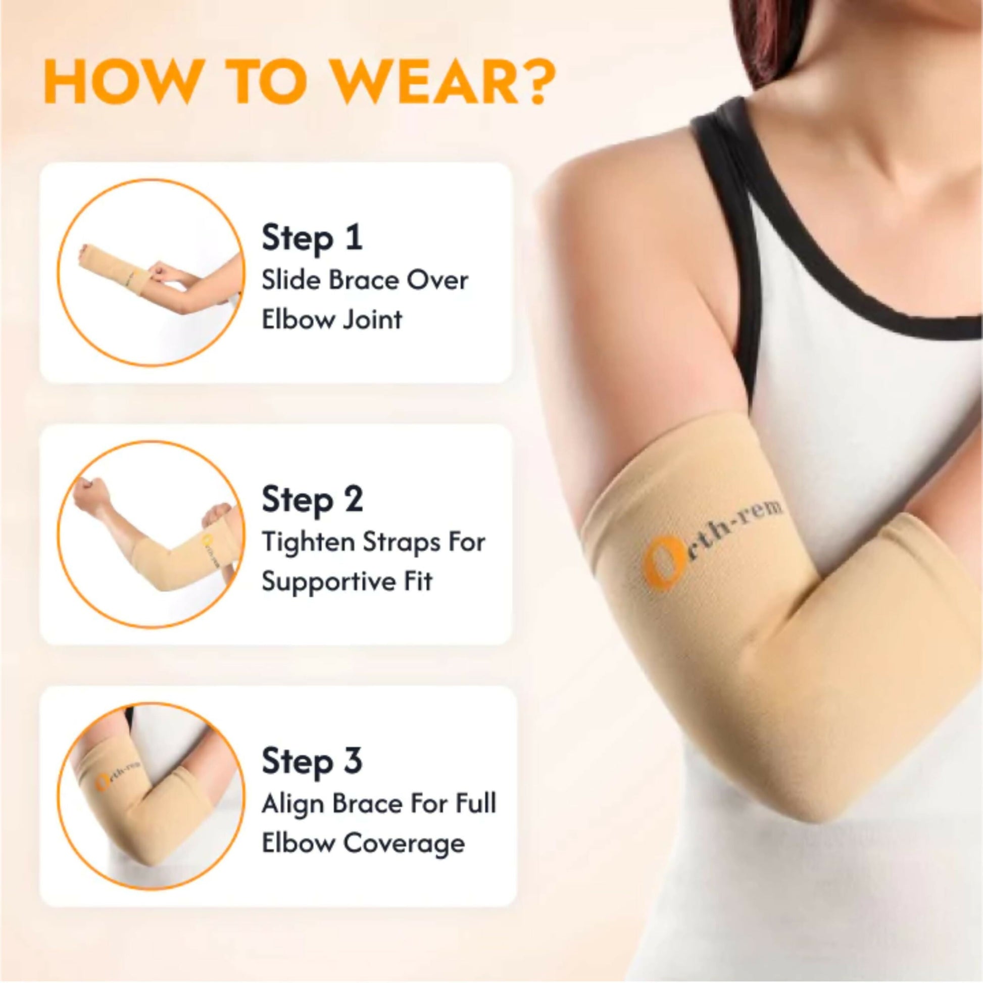 Orth-rem Elbow Support Brace For Men & Women (Pair) | Swadesiicart