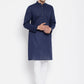 Even Apparels Blue Color Rayon Men's Kurta With Band Collar | Swadesiicart