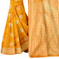 Vamika Mustard Weaving Banarasi Jacquard Saree | Swadesiicart