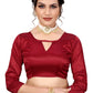 Vamika Maroon Weaving Banarasi Jacquard Saree | Swadesiicart