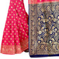 Vamika Pink Weaving Banarasi Jacquard Saree | Swadesiicart