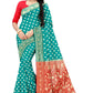 Vamika Rama Green Weaving Banarasi Jacquard Saree | Swadesiicart