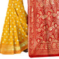Vamika Mustard Weaving Banarasi Jacquard Saree | Swadesiicart