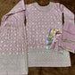 Aarshi Fashions Baby Pink Shimmer Silk Full Stitched Sharara Suits