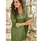 Aarshi Fashions Leaf Green Shimmer Silk Full Stitched Sharara Suits